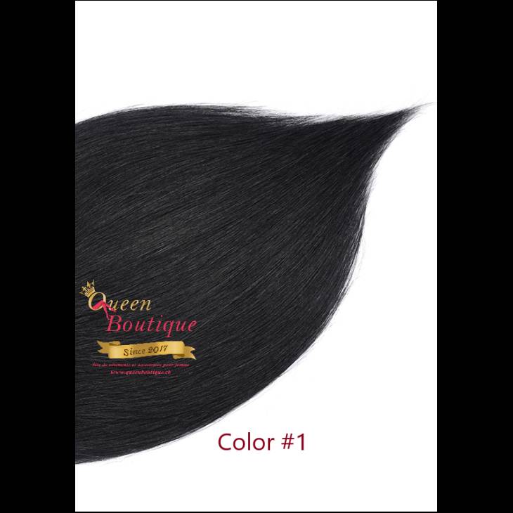 Extensions en clip 7 pièces Noir ondulé