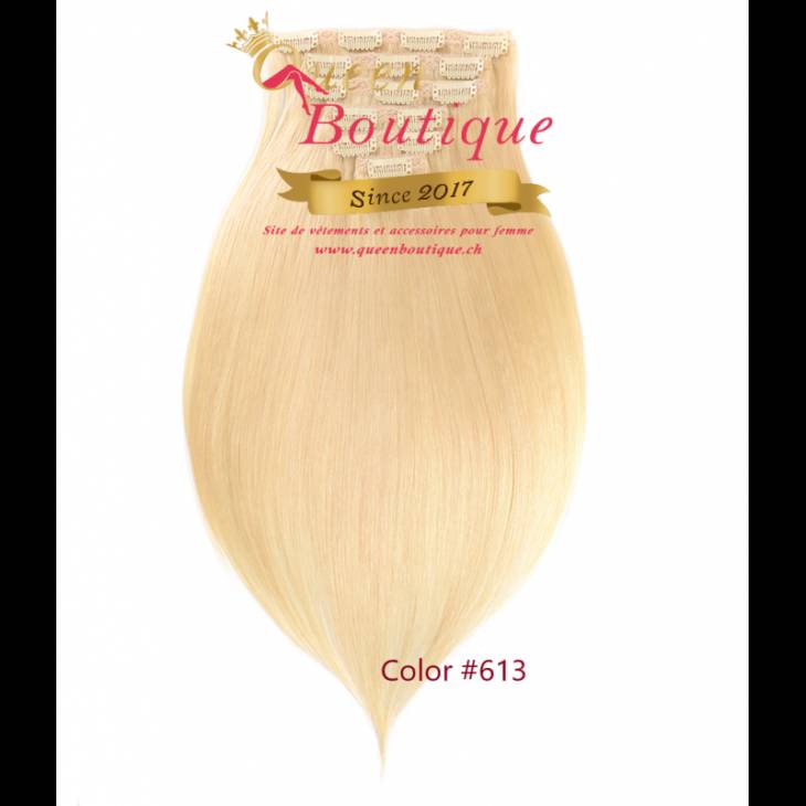Extensions en clip Blond lisse
