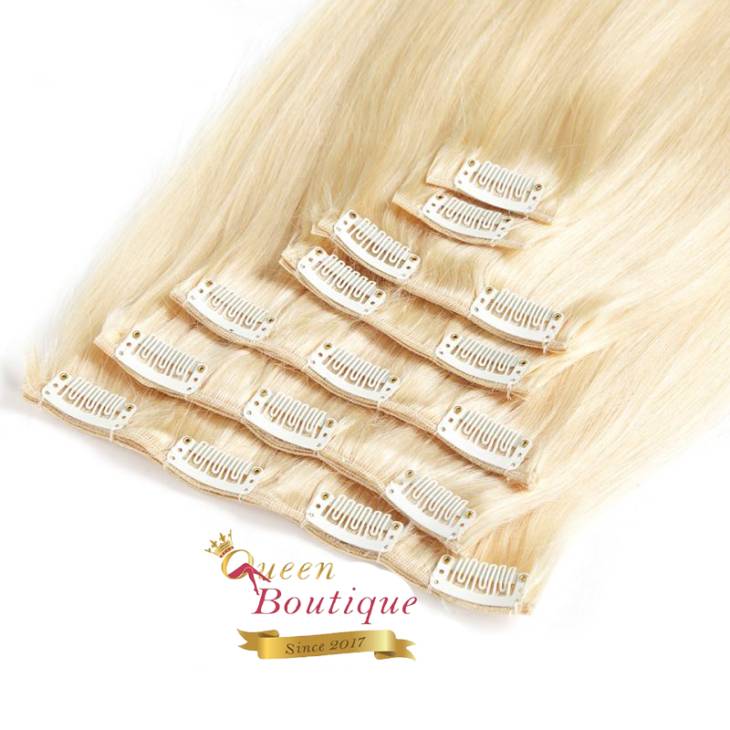Extensions en clip Blond lisse