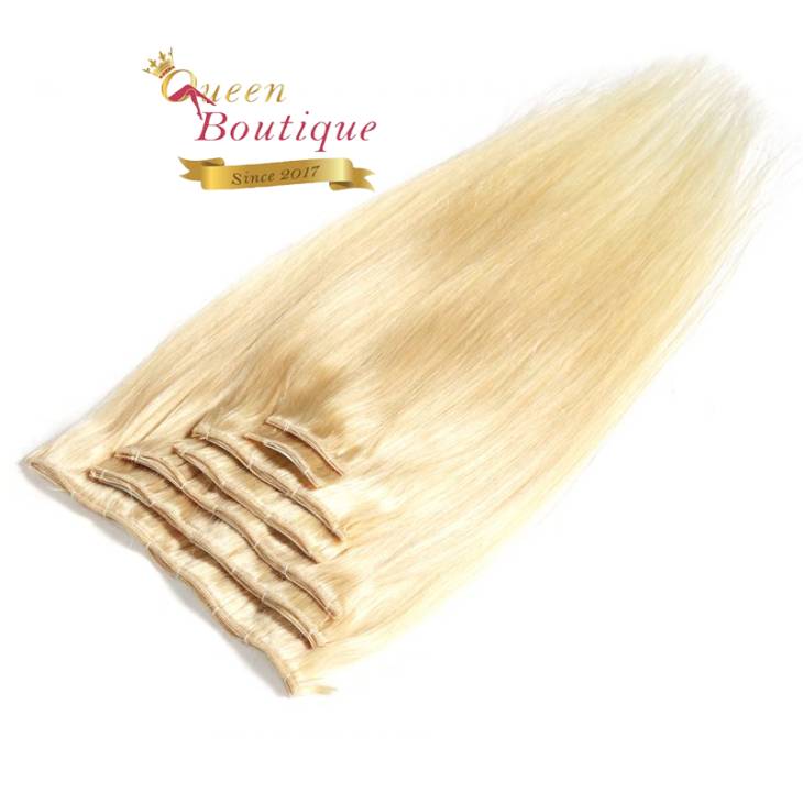 Extensions en clip Blond lisse