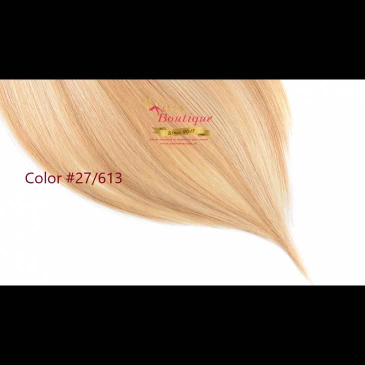 Extensions en clip Blond avec ton lisse