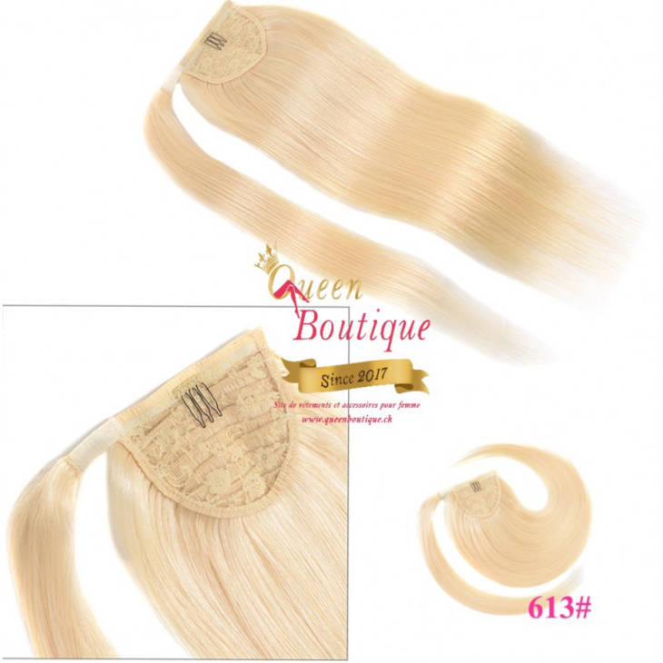 Extension Pony 1 pièce Couleur 613 ( Blond très clair)