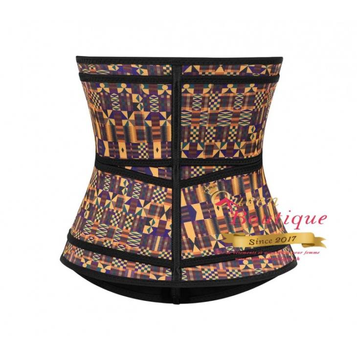 Gaine avec 2 bandes Motif Afro