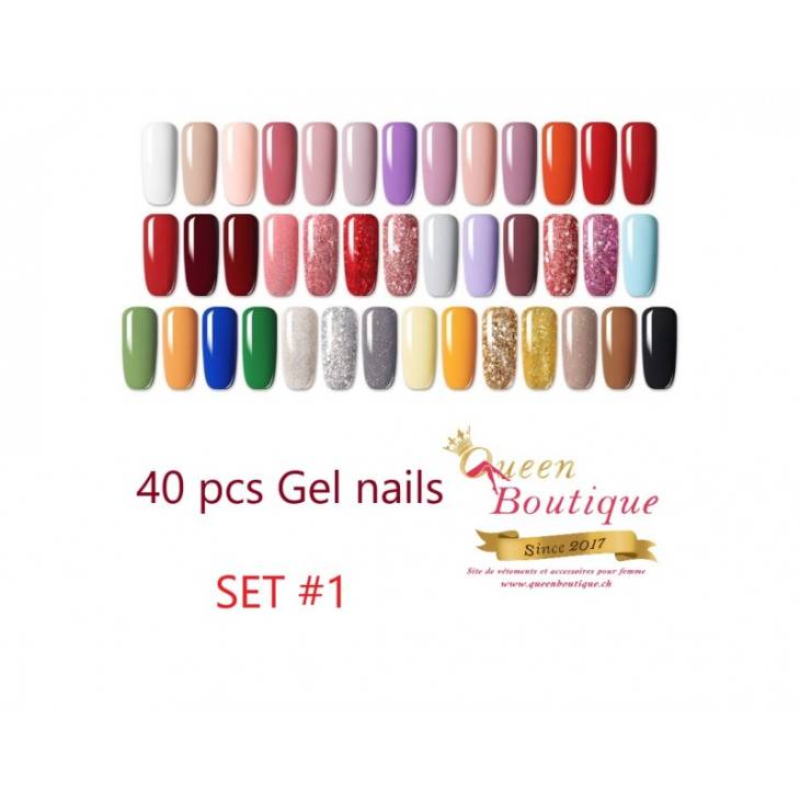 40 Pces vernis à ongles en gel UV