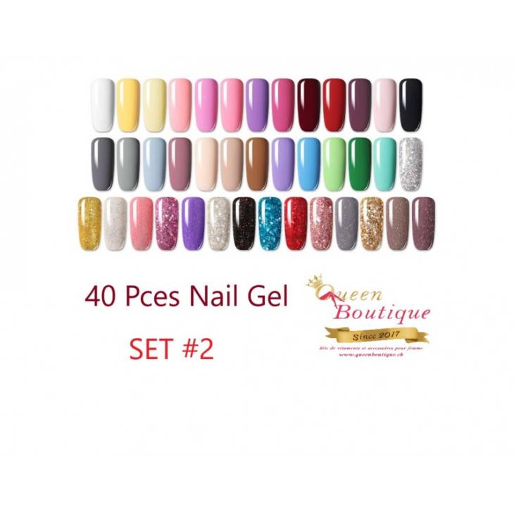 40 Pces vernis à ongles en gel UV