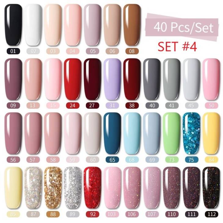 40 Pces vernis à ongles en gel UV