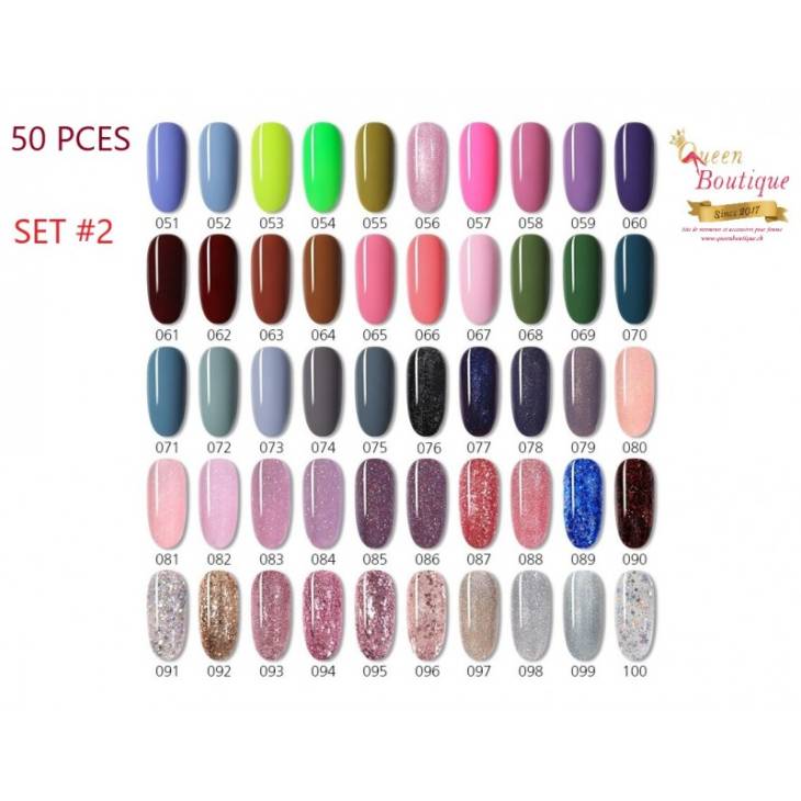 50 Pces vernis à ongles en gel UV