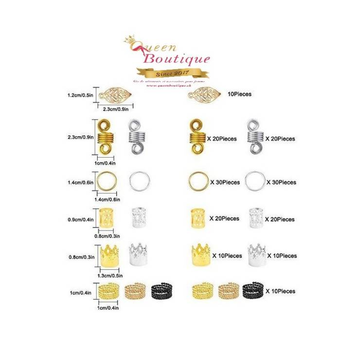 200 Pieces Bijoux cheveux