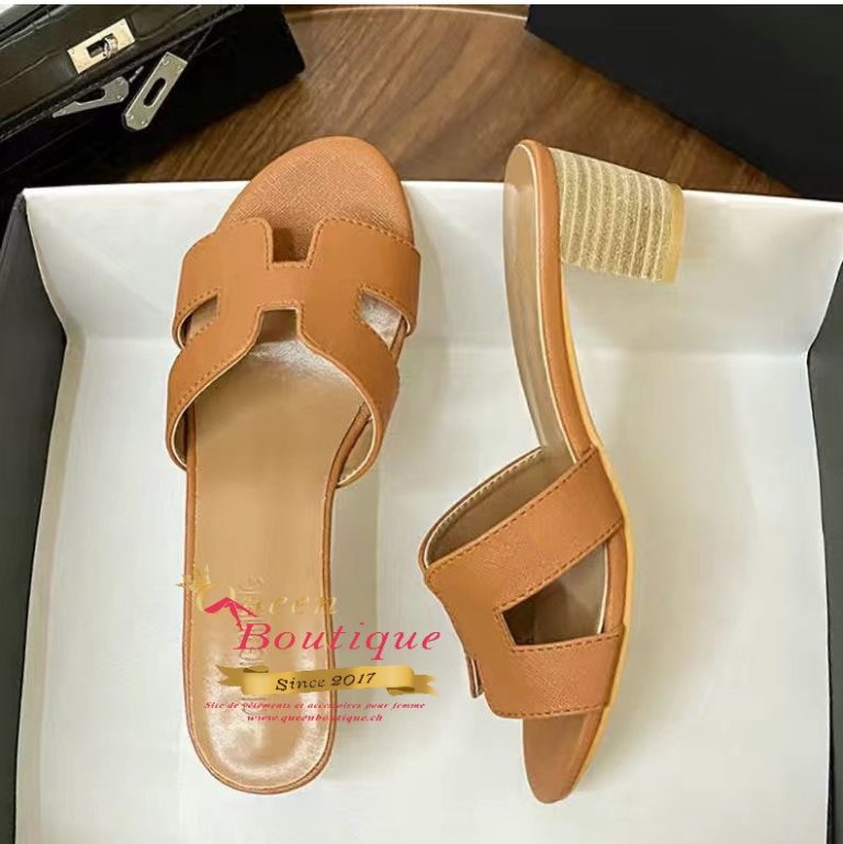 Slippers style HMes Talons Cuir – Image 4