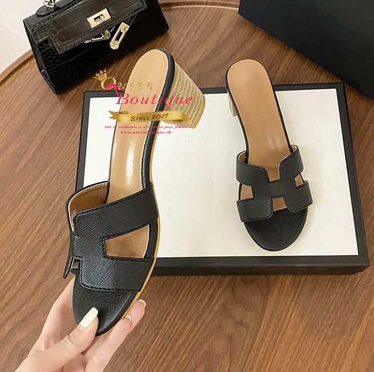 Slippers style HMes Talons Cuir – Image 6