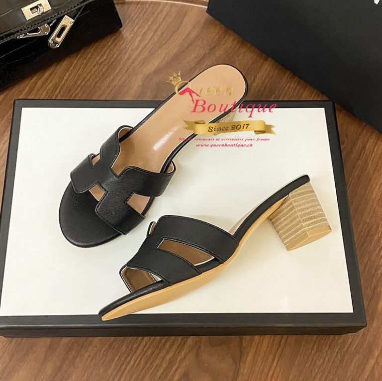 Slippers style HMes Talons Cuir – Image 7