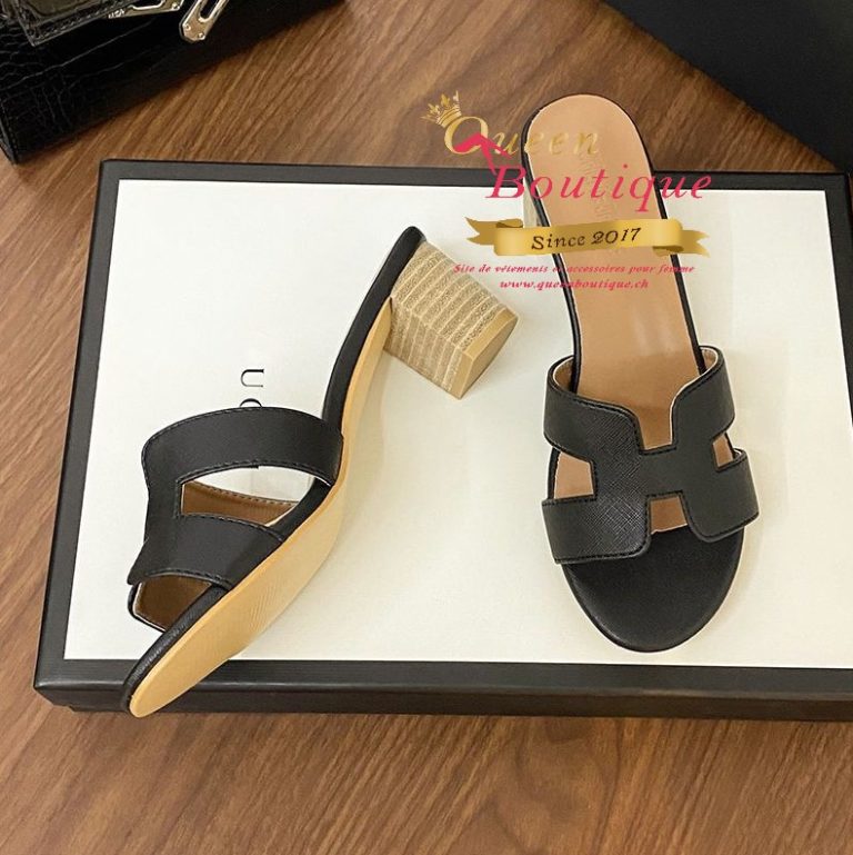 Slippers style HMes Talons Cuir – Image 9